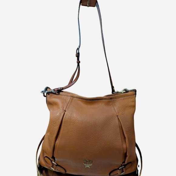 MCM Handbags - MCM Brown Leather Shoulder Bag